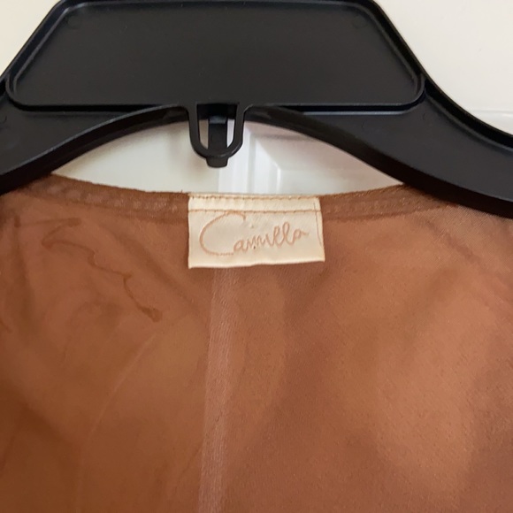 Camilla Kaftan in Caramel Swirl Print and Fringe - Picture 4 of 8